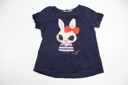 H&M T-shirt - Size 110/116 - Navy blue