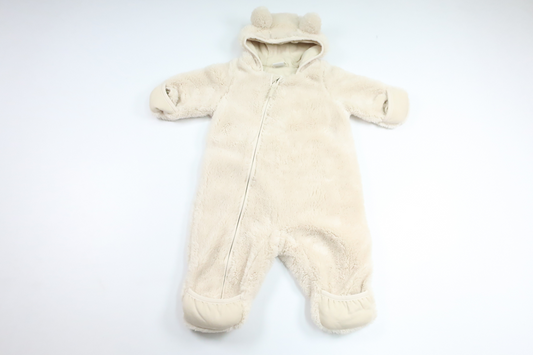 Teddy-Fleece-Overall von Lindex – Größe 56 – Beige
