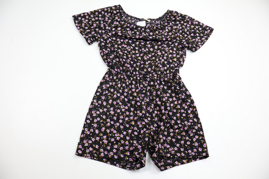 Floral jumpsuit from Lindex - Size 128 - Black