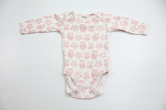 Body med ugglor från Newbie - Storlek 56 - Vit