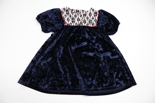 Velour dress from Unknown - Size 110 - Navy