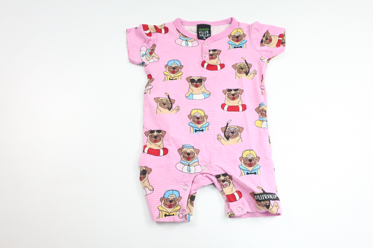 Jumpsuit med hundar från Villervalla - Storlek 56 - Rosa