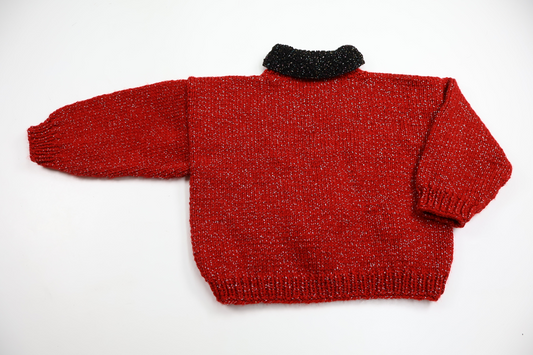 Knitted sweater from Hemstickat - Size 104/110 - Red
