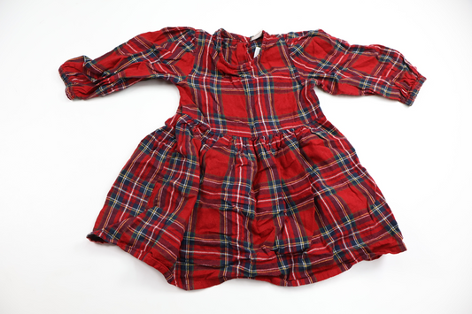 Checkered dress from Lindex - Size 86 - Red