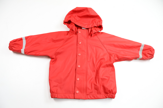 Fleece-lined rain jacket from Lindex - Size 92 - Red