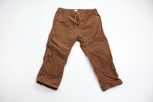 Lined trousers from H&M - Size 92 - Brown