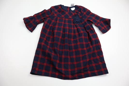 Checked dress from Lindex - Size 104 - Navy blue