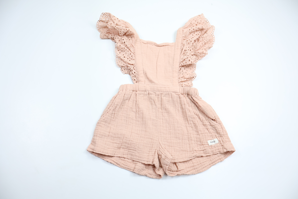 Hängselklänning från Newbie - Storlek 104 - Rosa