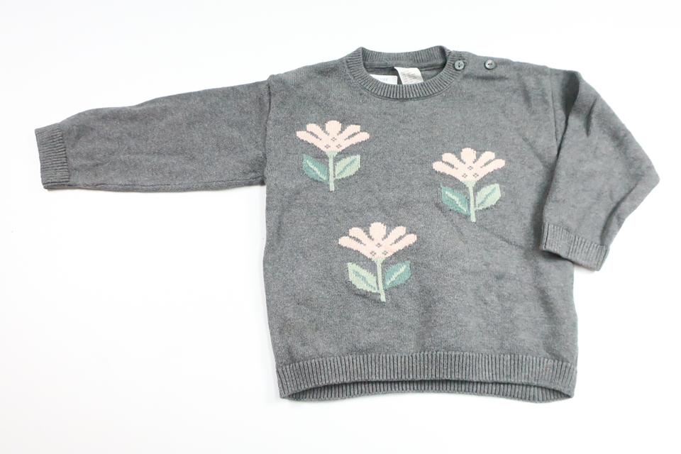 Stickad tröja från H&M - Storlek 86 - Grå