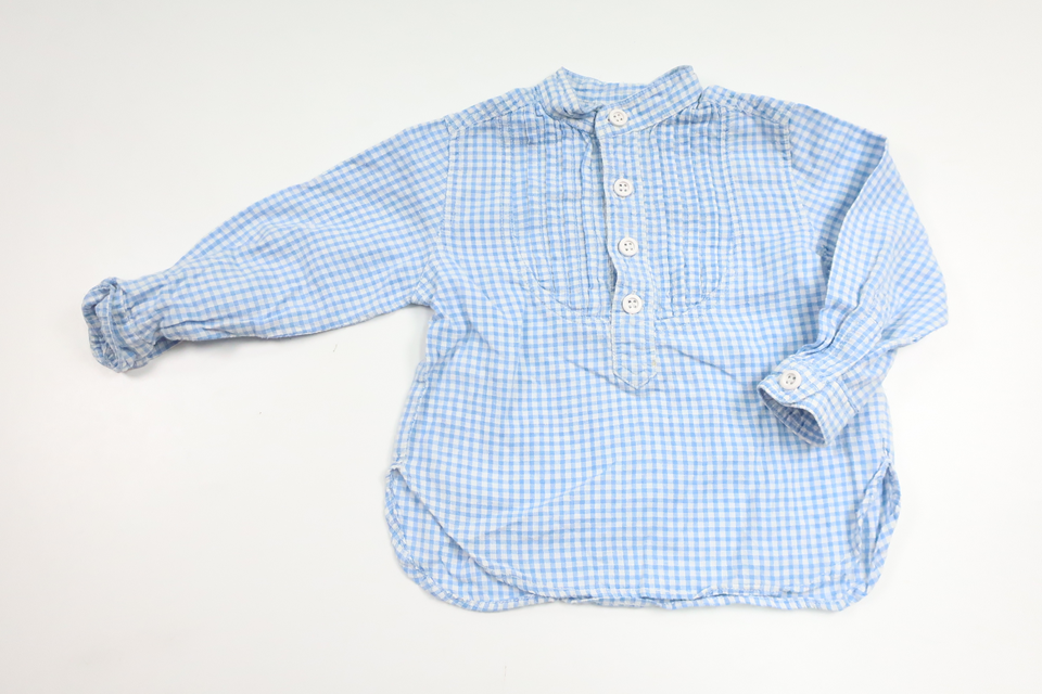 Checked blouse from H&M - Size 74 - Blue