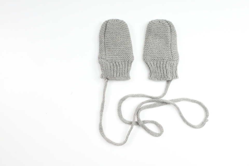 Strickmütze von Lindex – Größe 74/80 – Grau