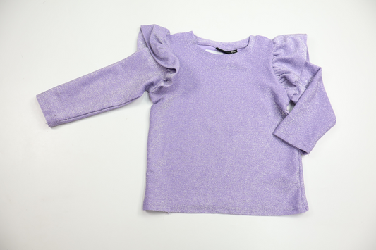 Sparkly top with ruffle from My Wear Young - Size 86/92 - Purple