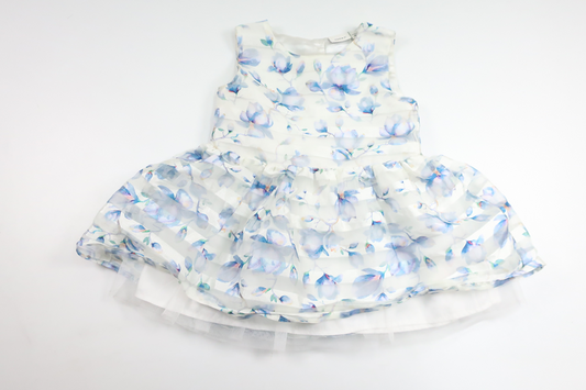 Partykleid mit Blumenmuster von Name It – Größe 86 – Weiß