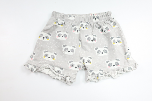 Pyjamashorts mit Panda-Motiv von Lollidays – Größe 98/104 – Grau