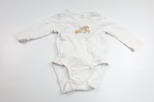 Wickelbody von H&MM - Größe 68 - Weiß