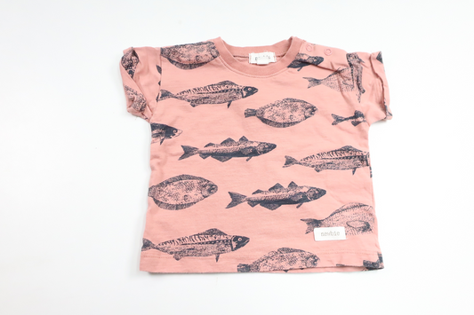 T-Shirt mit Fischmotiv von Newbie – Größe 62 – Rosa