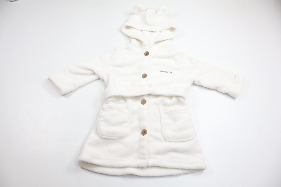 Fleece bathrobe/dressing gown from Newbie - Size 74/80 - White