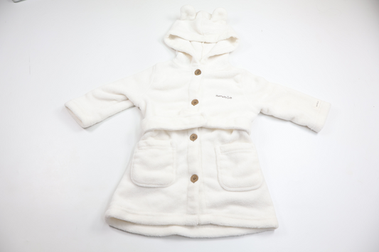 Fleece bathrobe/dressing gown from Newbie - Size 74/80 - White