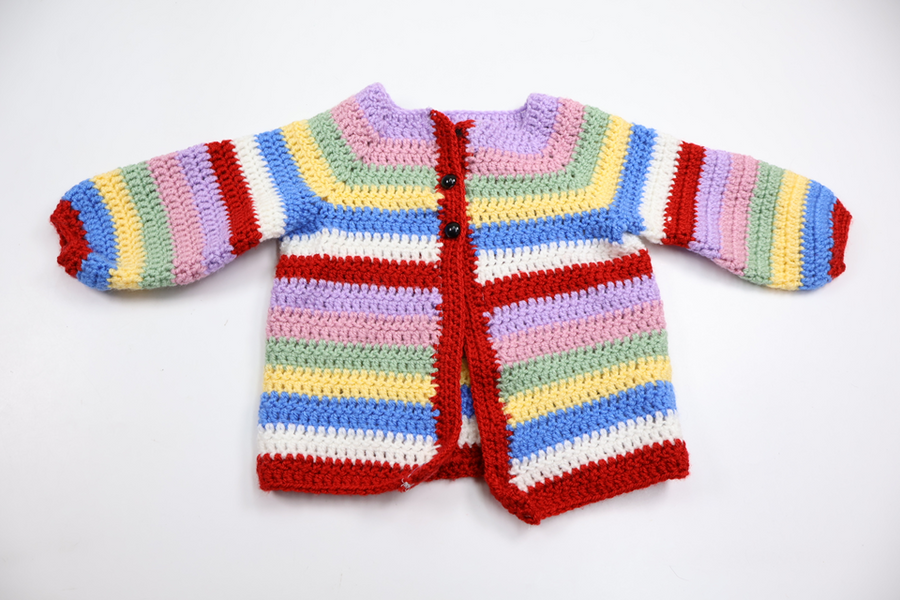 Knitted cardigan from Hemstickat - Size 86/92 - Multi