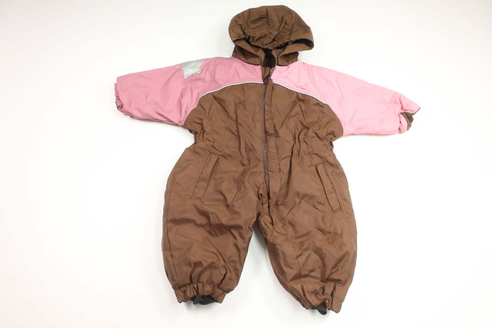 Fleecegefütterter Overall von Mikk-line – Größe 74 – Braun