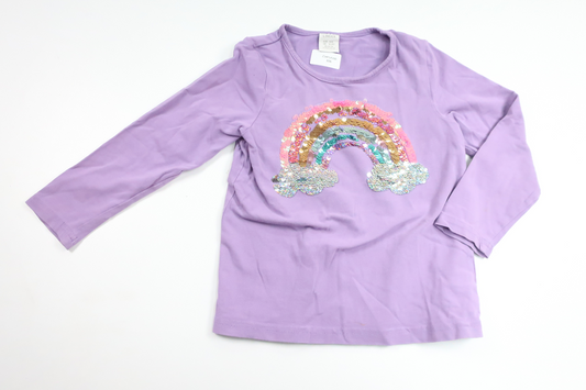 Paillettenpullover mit Wendefunktion von Lindex – Größe 104 – Lila