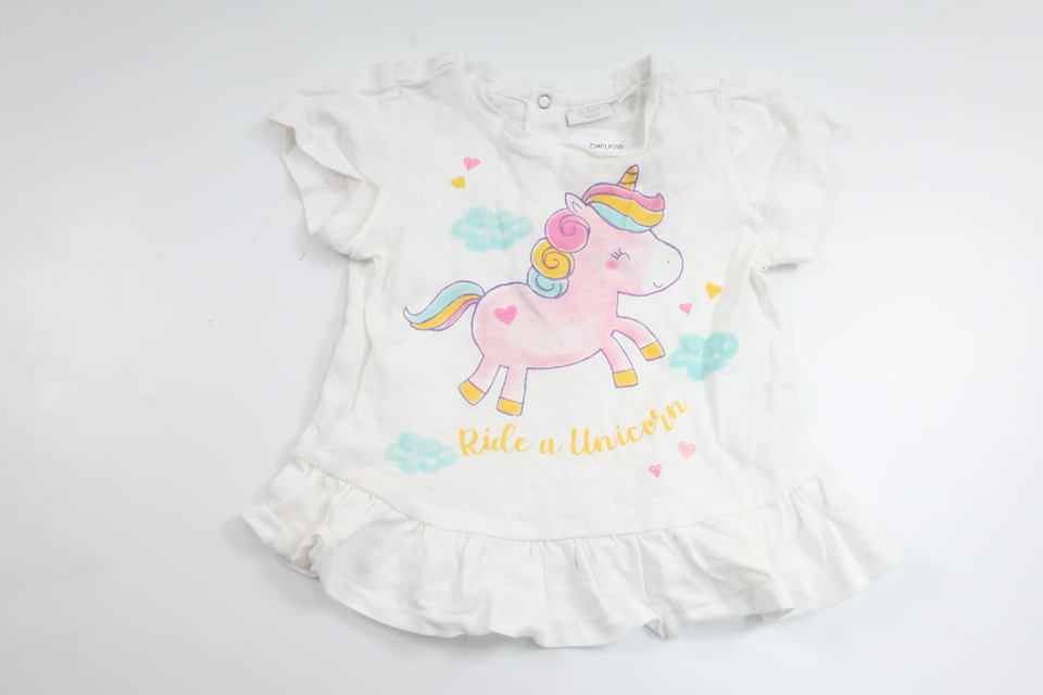T-Shirt von Blu Kids – Größe 74 – Weiß