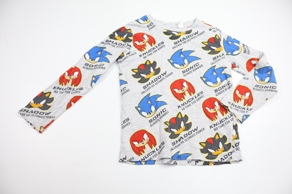 Tröja med Sonic The Hedgehog från H&M - Storlek 122/128 - Grå