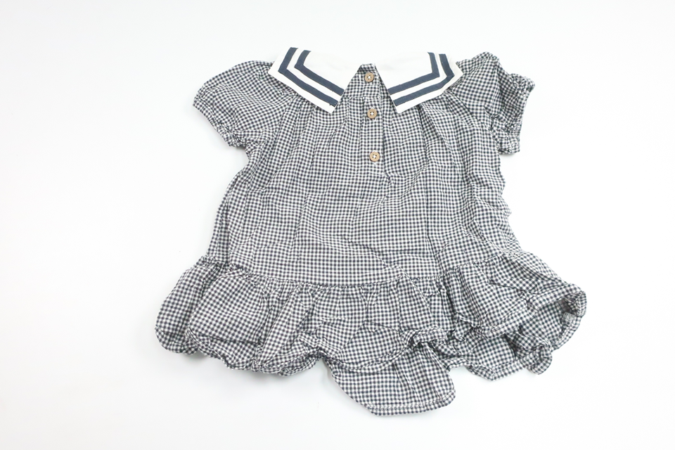 Karierte Tunika „Sailor“ von Newbie – Größe 68 – Marineblau