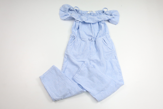 Gestreifter Jumpsuit von H&MM - Größe 104 - Blau