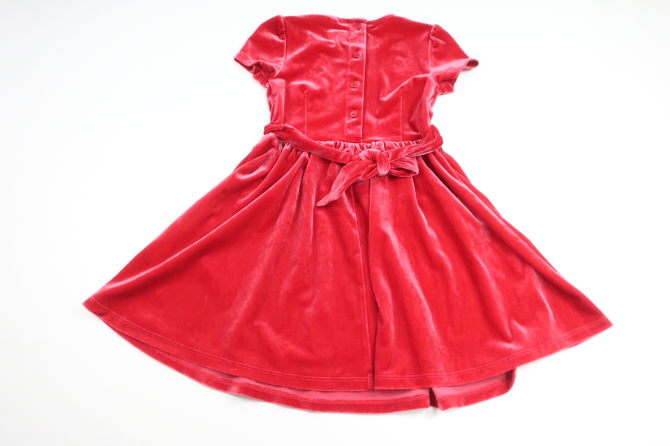 Velourskleid von Cubus – Größe 98/104 – Rot