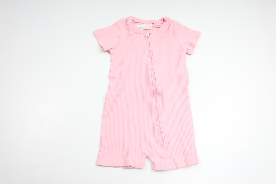 Gerippter Jumpsuit von Zara – Größe 86 – Rosa