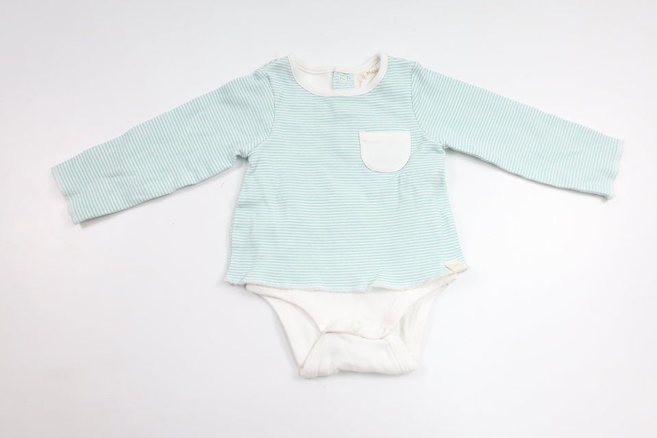 Striped bodysuit from Mango Kids - Size 56/62 - Blue