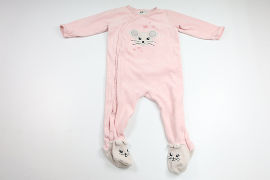 Fleece pyjamas from H&M - Size 80 - Pink