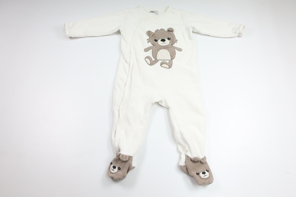 H&M fleece pajamas - Size 80 - Off-white