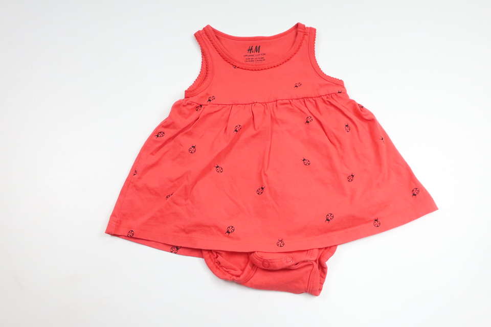 Dress with built-in bodysuit from H&M - Size 68 - Red