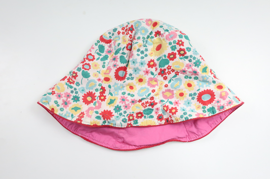 Blommig vändbar hatt från Okänt - Storlek 86/92 - Multi