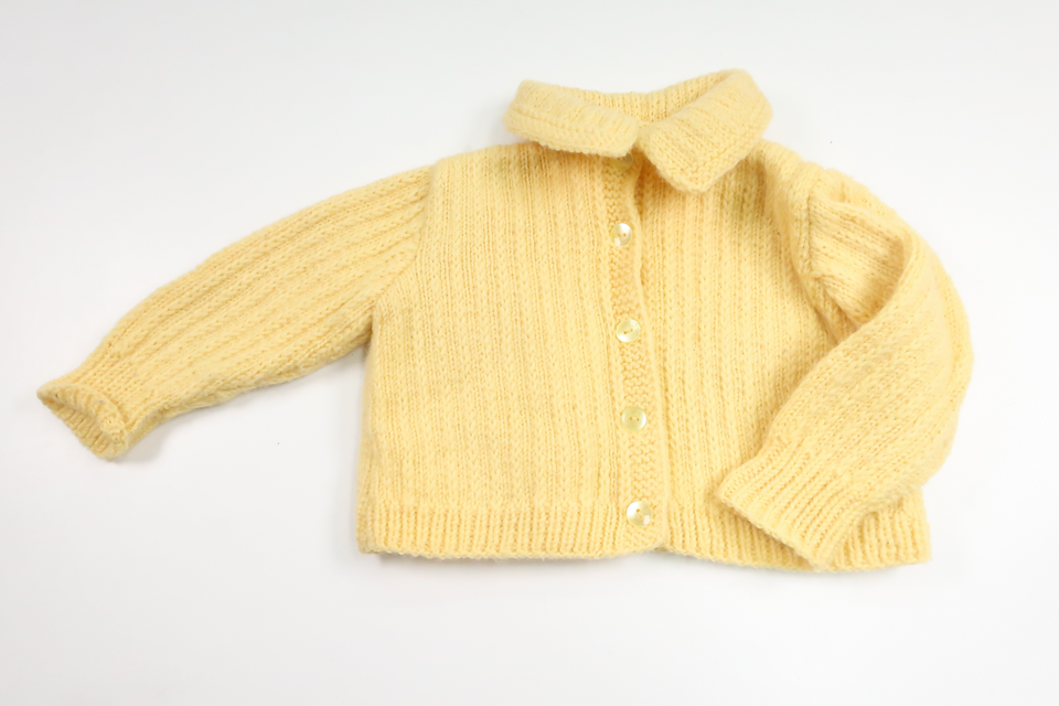 Knitted cardigan from Hemstickat - Size 62 - Yellow