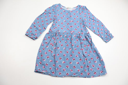 Blommig klänning från H&M - Storlek 110 - Blå