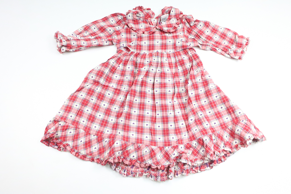 Checked dress from Cellbes - Size 74/80 - Red