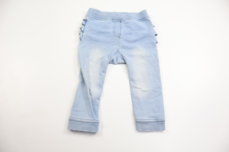 Byxor med volang från Lindex - Storlek 74 - Denim