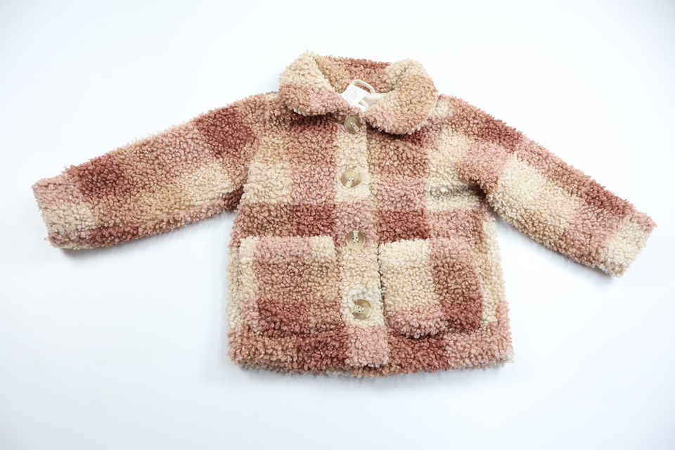 Rutig jacka från H&M - Storlek 86 - Beige
