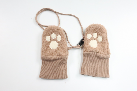 Fleece Mittens from Unknown - Size 86/92 - Beige