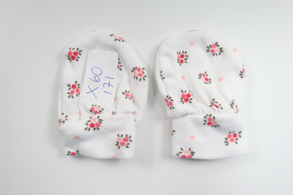 Neugeborenen-Fäustlinge von unbekannter Marke – Größe 50/56 – Weiß