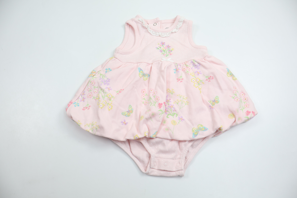 Klänning med inbyggd body från Little Me - Storlek 56/62 - Rosa