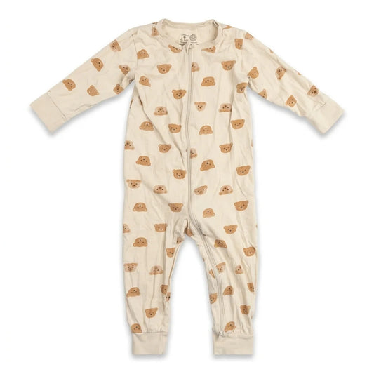 Djurmönstrad pyjamas från Lindex - Storlek 92 - Beige