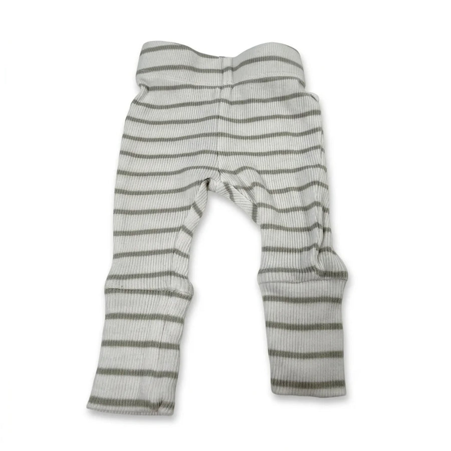 Randiga leggings - Vit
