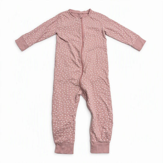 Prickig pyjamas med katt tryck på baksidan från Lindex - Storlek 92 - Rosa