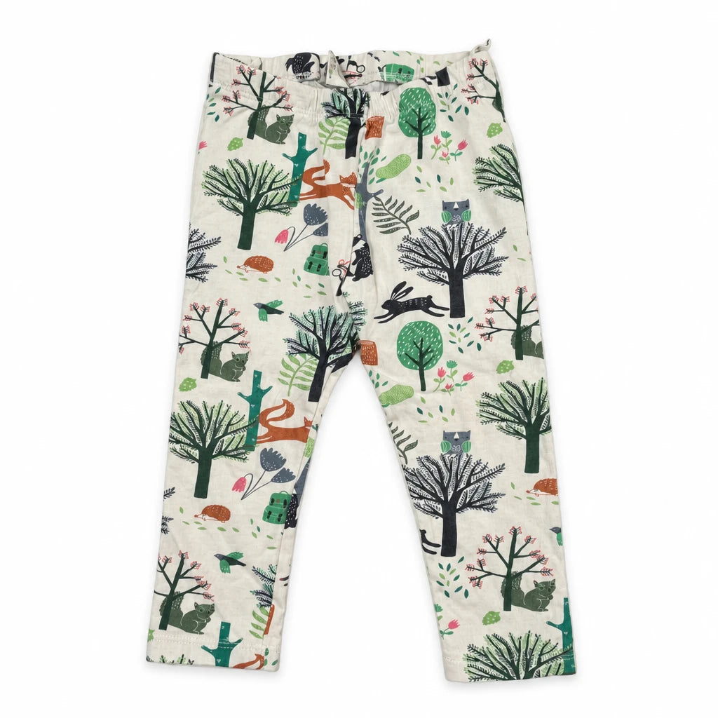 Djurmönstrade leggings från Lindex - Storlek 86 - Benvit