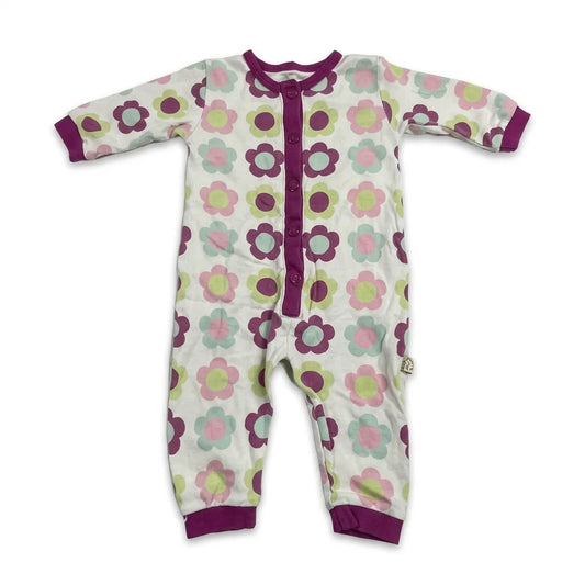Blommig pyjamas från Basic U - Storlek 62 - Vit