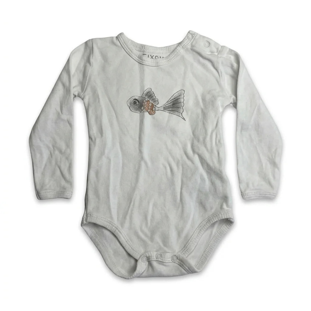 Patterned bodysuit from Fixoni - Size 62 - White